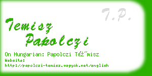 temisz papolczi business card